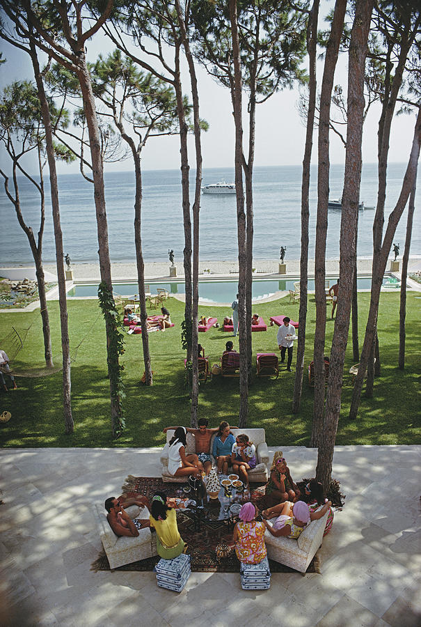 Tree Photograph - Party In Marbella by Slim Aarons