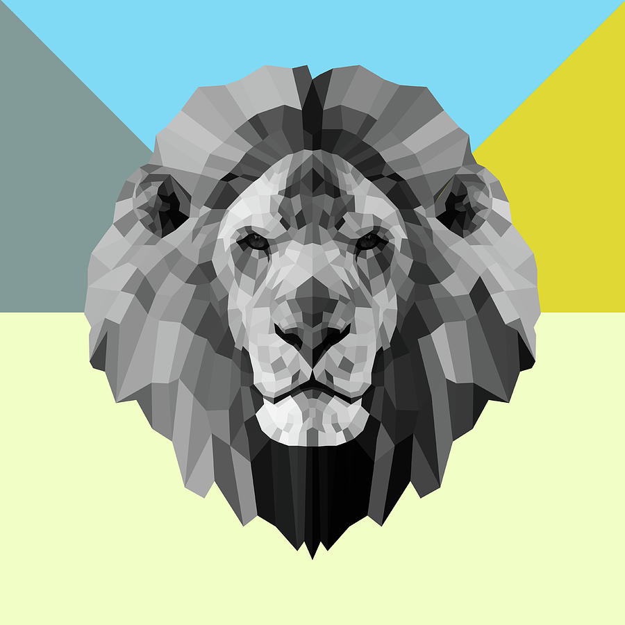 Nature Digital Art - Party Lion by Naxart Studio