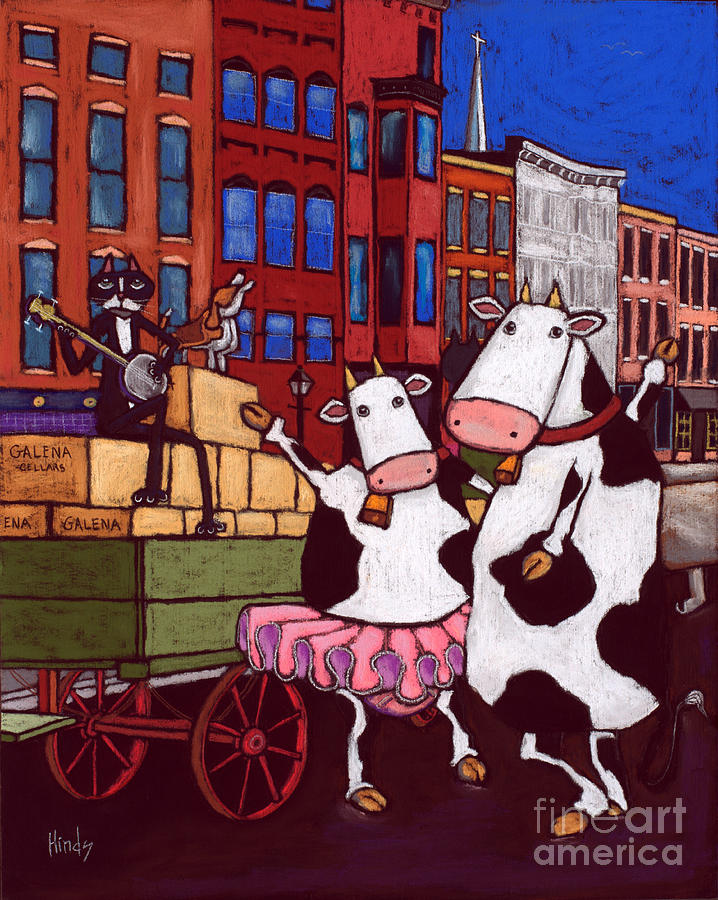 Party til the Cows Come Home Painting by David Hinds