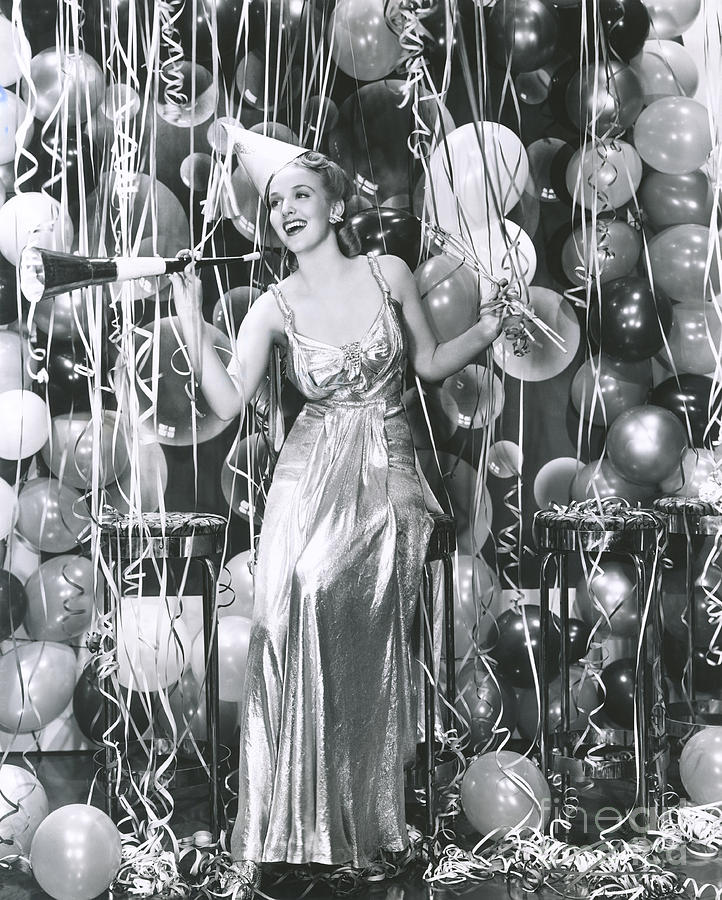 1940s Photograph - Partying Into The New Year by Everett Collection 1940s Photograph - Partying Into The New Year by Everett Collection