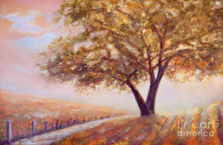 Paso Robles Oak Tree Painting by Michael Rock