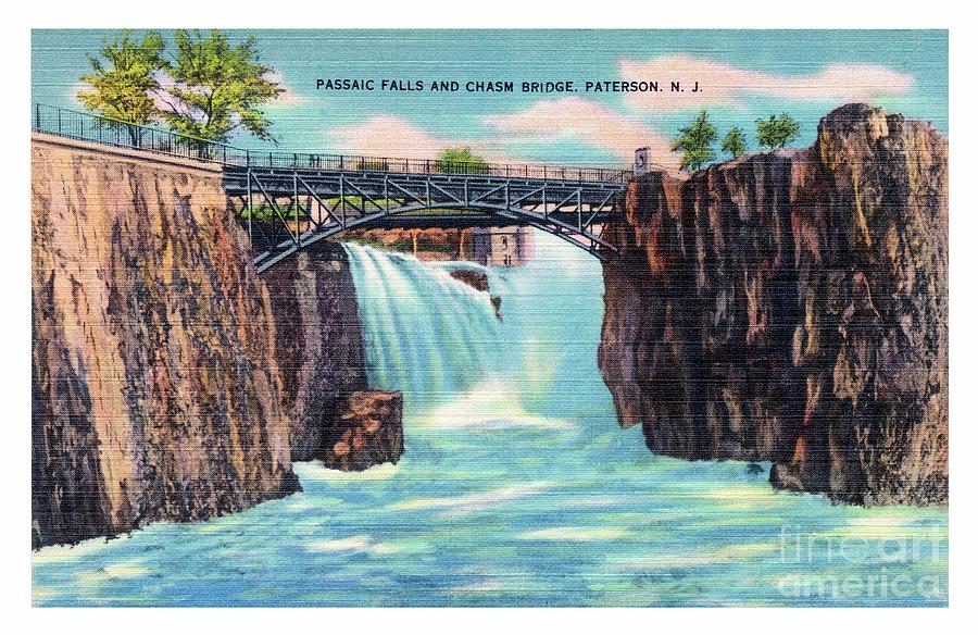 Passaic Falls And Chasm Bridge Paterson N J  Photograph by Mark Miller