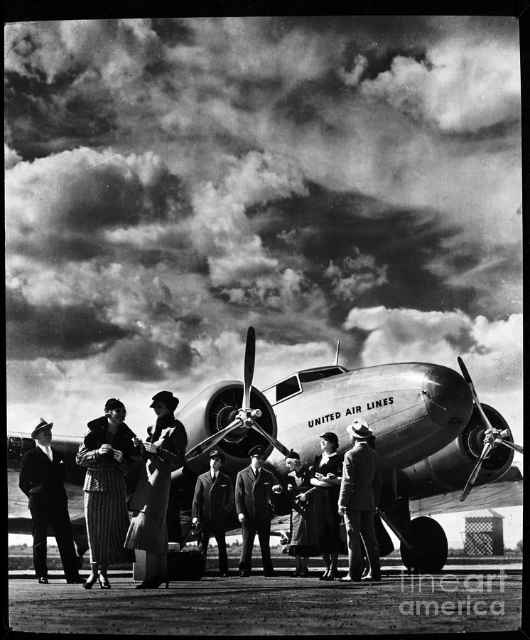 Passenger At Aviation Field At Newark Nj Photograph by Bettmann
