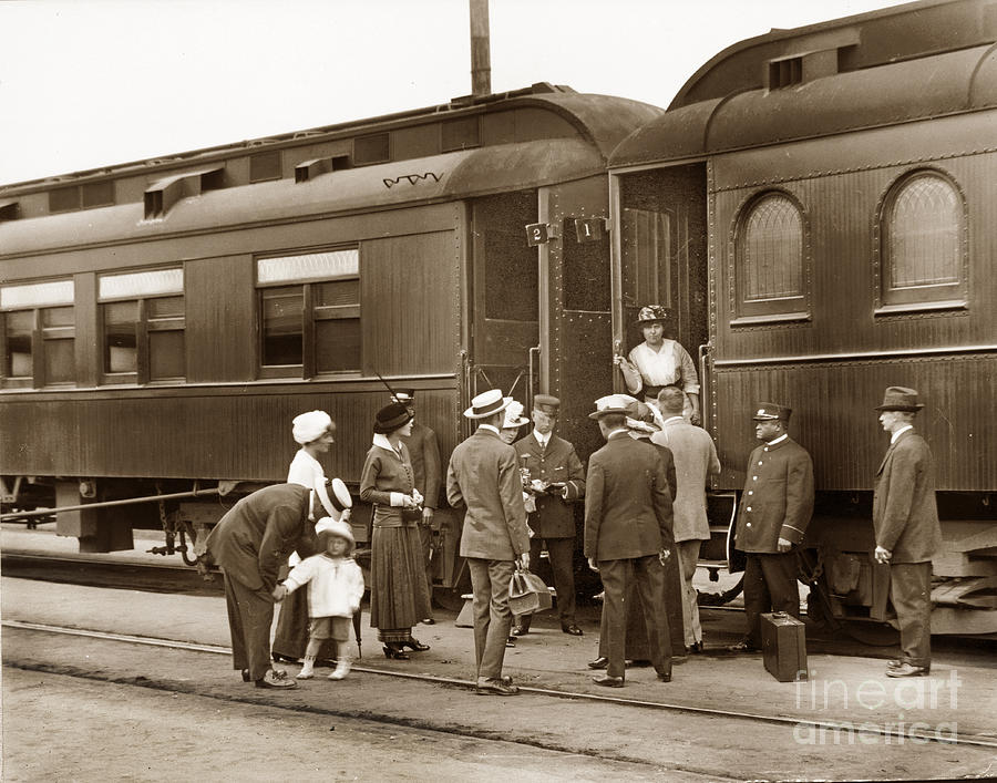 Santa Fe Photograph - Passenger train Atchison Topeka and Santa Fe Railway Company by Monterey County Historical Society