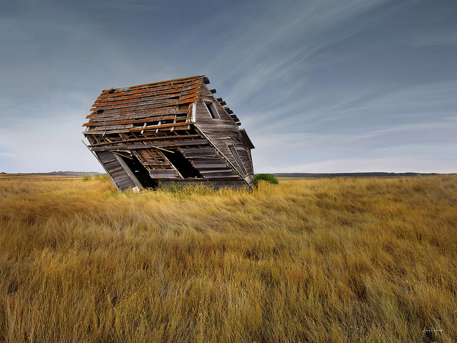 East Montana Leaning Cabin Photograph by Leland D Howard
