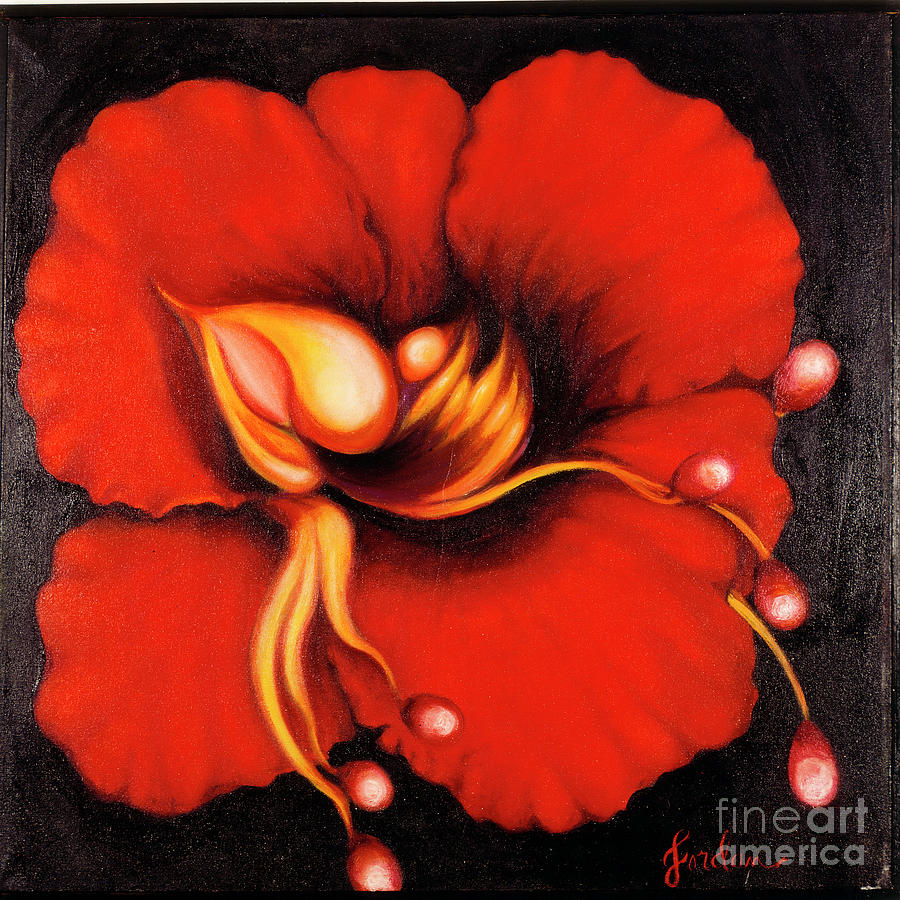 Passion Flower Painting by Jordana Sands