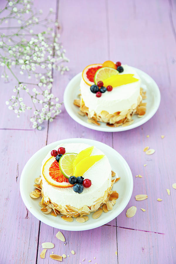 Passion Fruit Yoghurt Tartlets Photograph by Skowronek/schmid