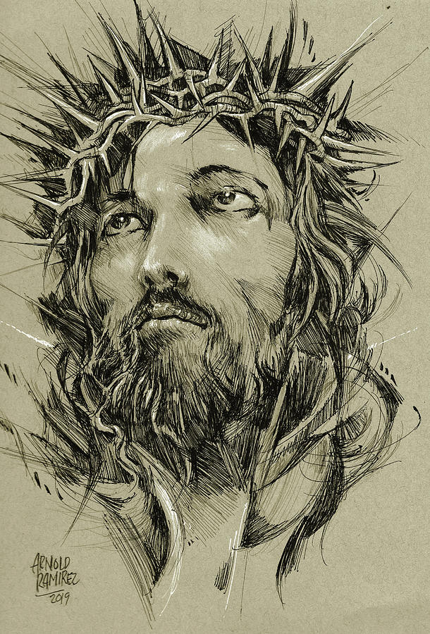 Passion of Our Lord Drawing by Arnold Ramirez