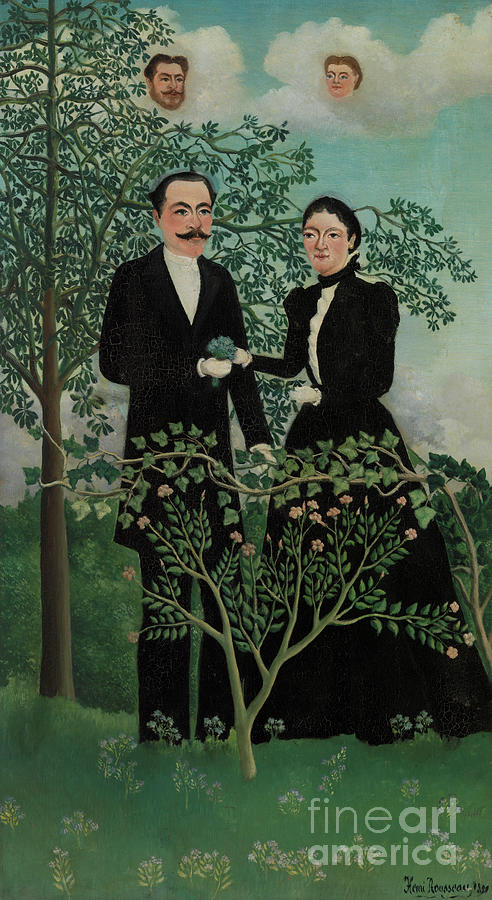 Past and Present, 1899  Painting by Henri Rousseau