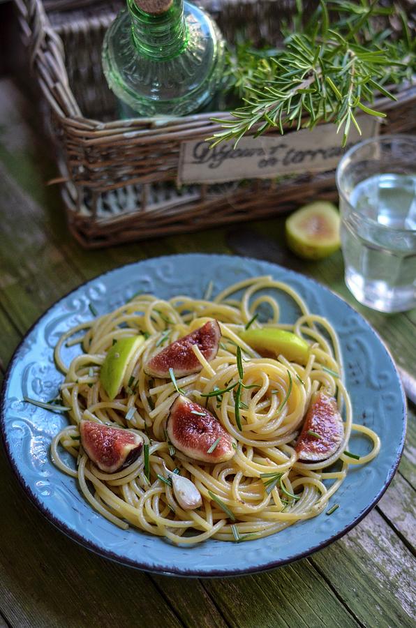 Pasta Con I Fichi spaghetti With Figs, Anchovies And Rosemary, Italy Photograph by Aniko Szabo