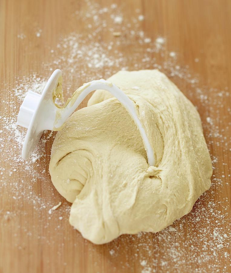 Pasta Dough Kneaded In A Food Processor Photograph by Viel