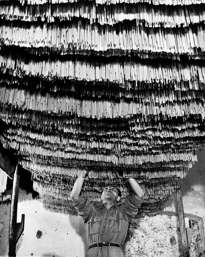 Black And White Photograph - Pasta Factory by Alfred Eisenstaedt
