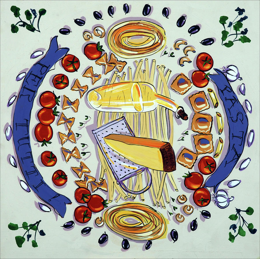 Cheese Painting - Pasta Per Tutti II by Patricia A. Reed