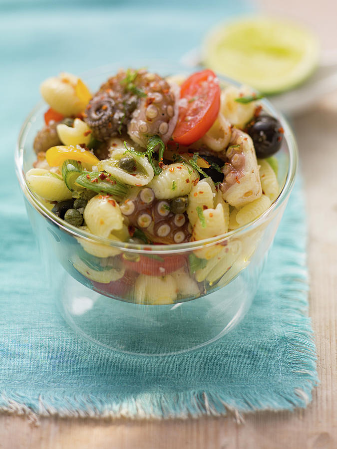 Pasta Salad With Octopus Photograph by Eising Studio