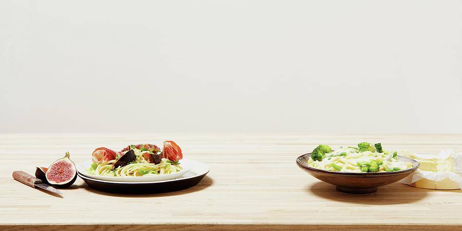 Pasta With Broccoli, Spaghetti With Tomatoes & Figs Photograph by Atelier Mai 98