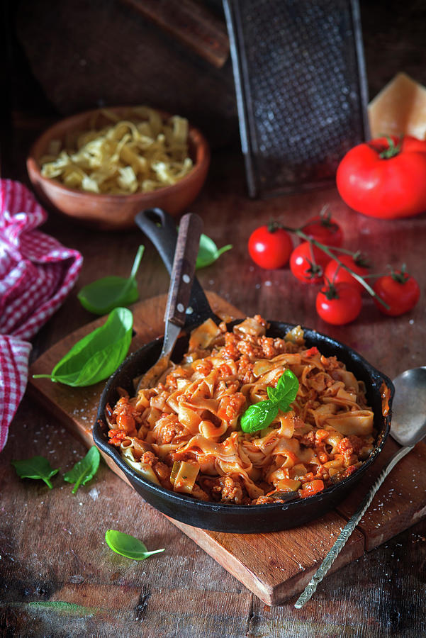 Pasta With Tomato Sauce Photograph by Irina Meliukh