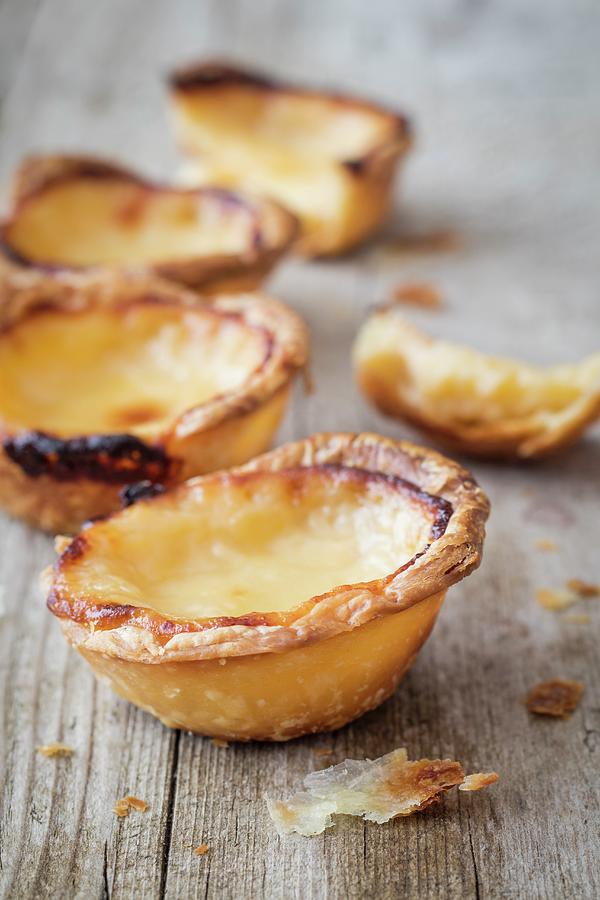 Pasteis De Nata portugese Puff Pastry Tartlets With Custard Photograph ...
