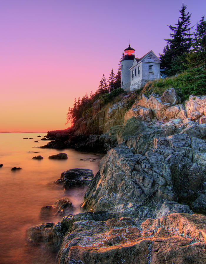 Pastel Bass Harbor Lighthouse Photograph by Kevin A Scherer