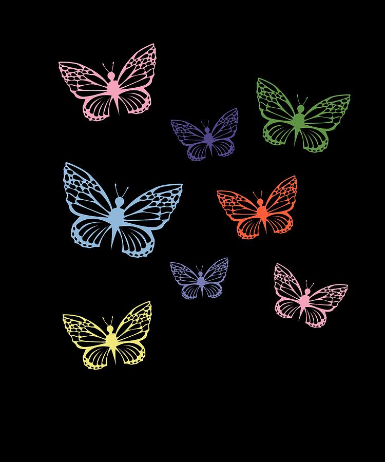 Pastel Butterflies Digital Art by DogBoo - Fine Art America