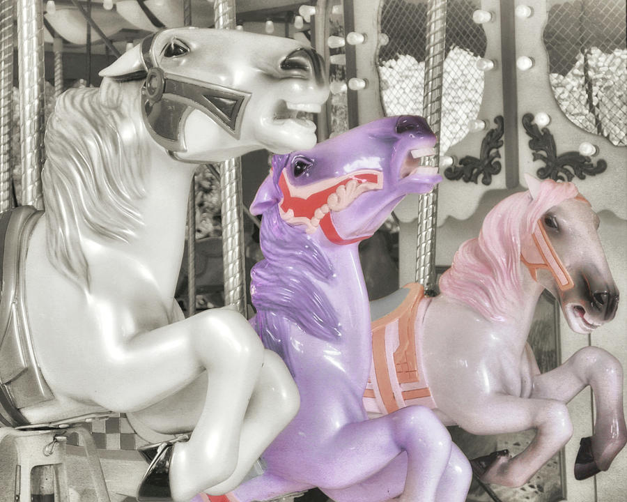 Up Movie Photograph - Pastel Carousel by JAMART Photography