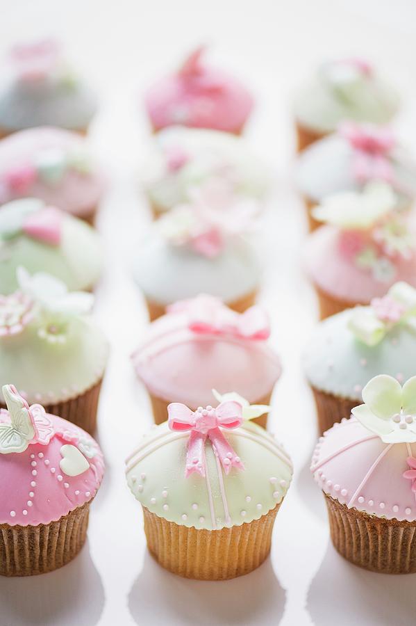 Pastel Coloured Cupcakes For A Baby Shower Photograph by Clara Tuma