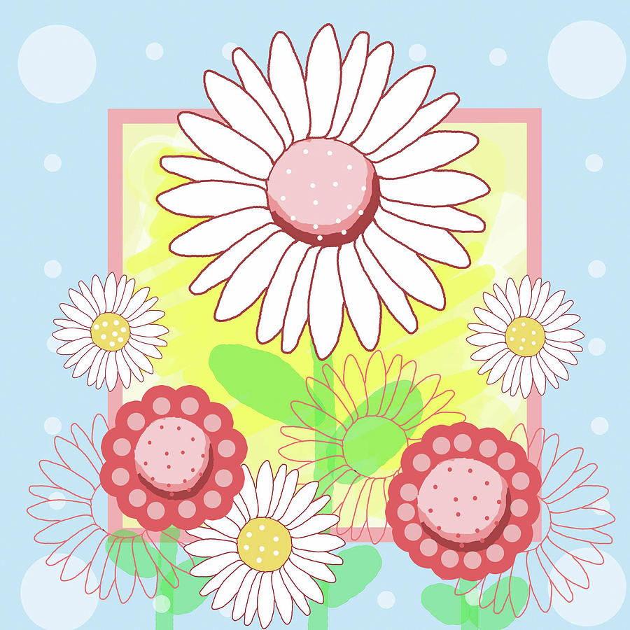 Flower Mixed Media - Pastel Daisies by Valarie Wade