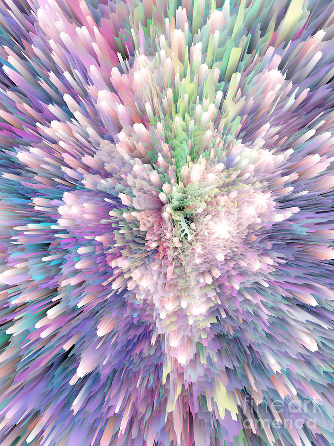 Pastel Explosion Digital Art by Rachel Hannah