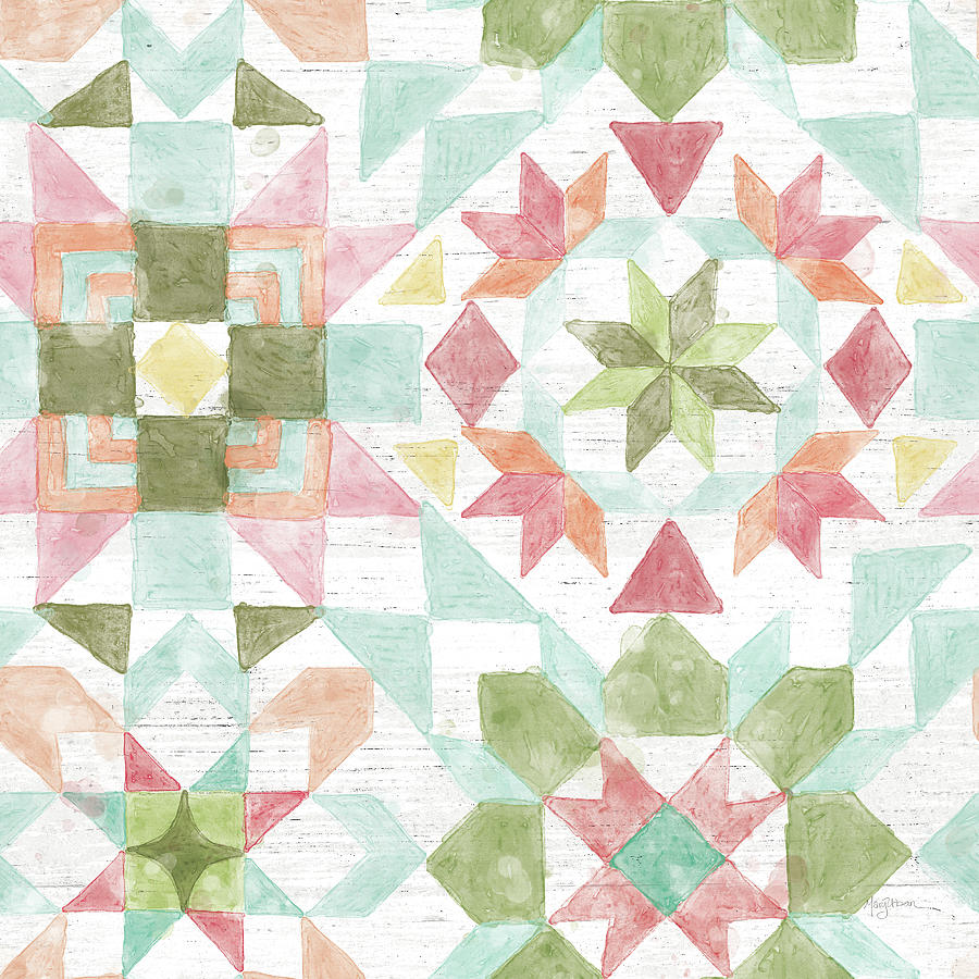 Pattern Painting - Pastel Flower Market Pattern I by Mary Urban