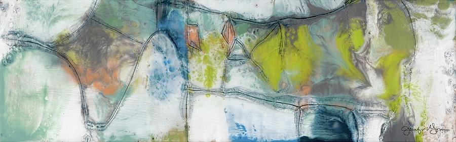 Abstract Painting - Pastel Fragments IIi by Jennifer Goldberger