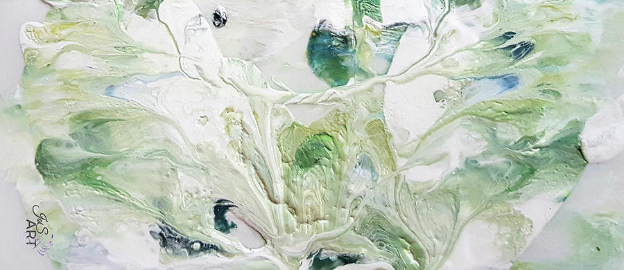 Pastel Greens Painting by Jo Smoley