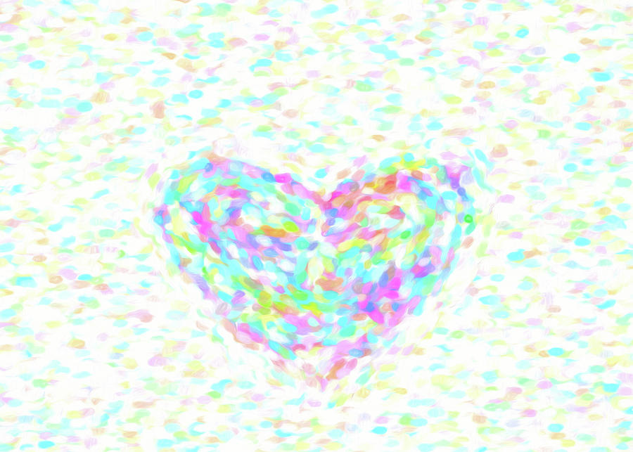 Pastel Heart Mixed Media