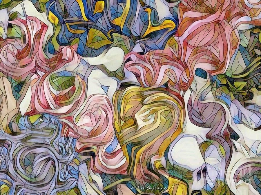 Pastel Mosaic Digital Art by Kathie Chicoine