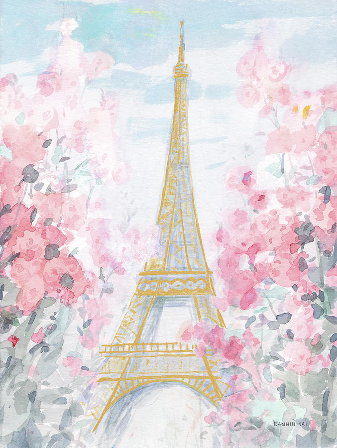 Pastel Paris IIi Painting by Danhui Nai Pastel Paris IIi Painting by Danhui Nai