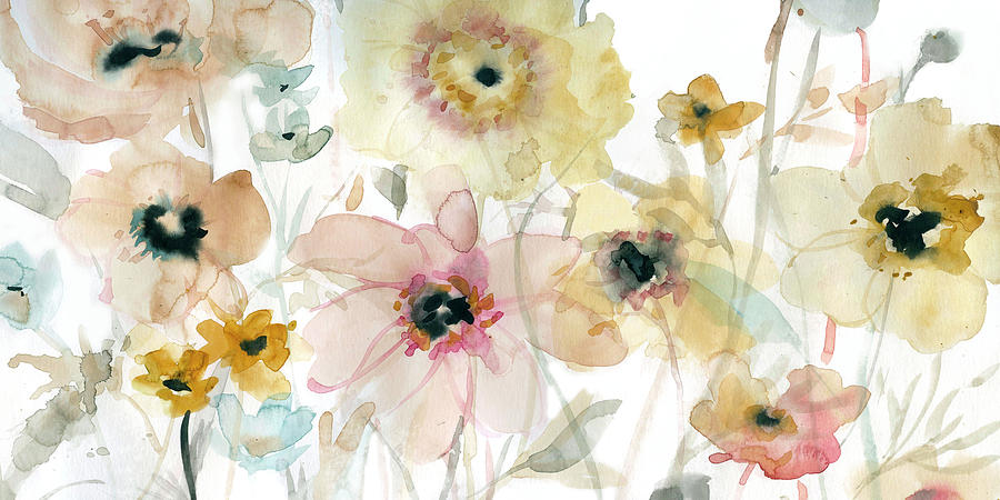 Pastel Petals 1 Painting by Carol Robinson