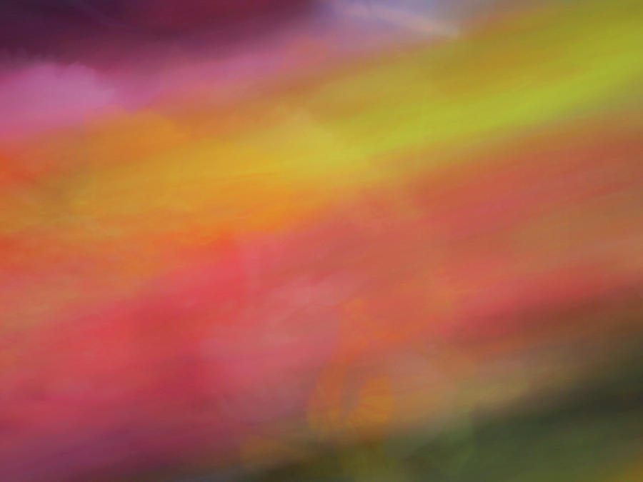 Pastel soft blurred line background of pinks, oranges, yellows and greens Photograph by Teri Virbickis