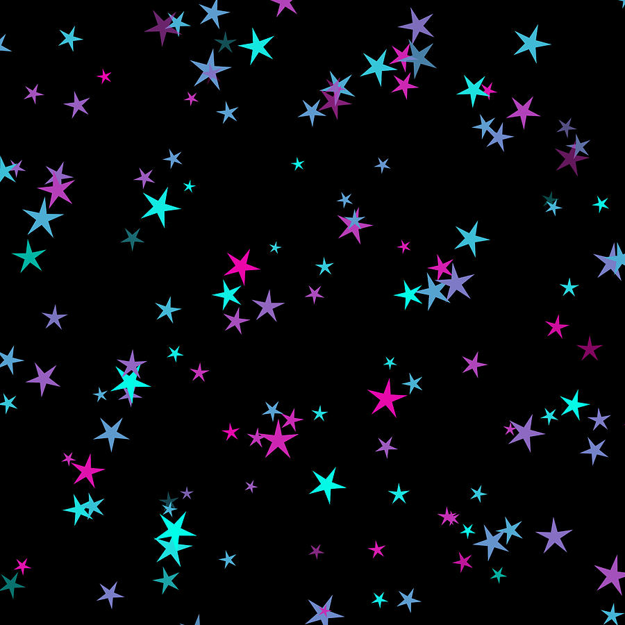 Pastel Stars Digital Art By Abagail Wells Fine Art America
