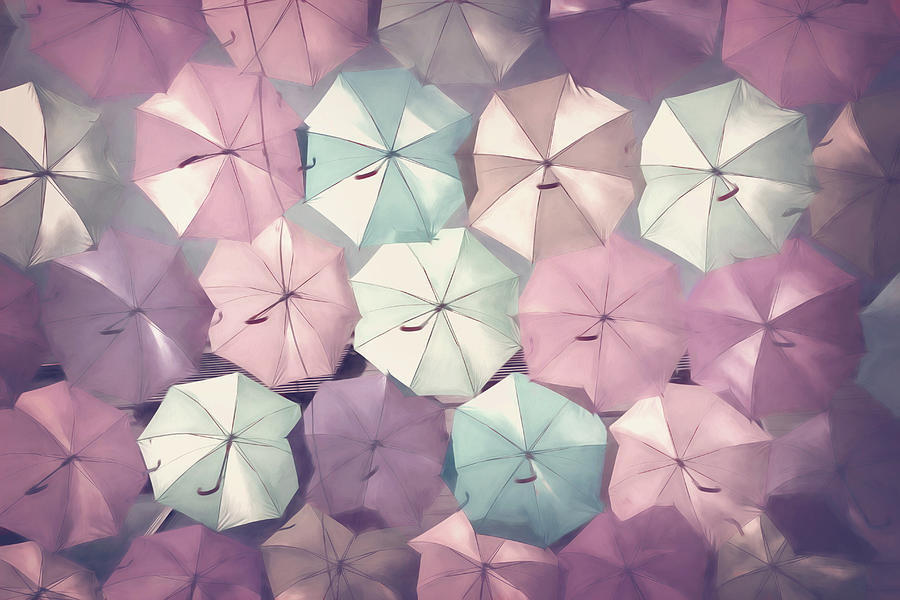 Pastel Umbrellas Photograph by Carol Japp