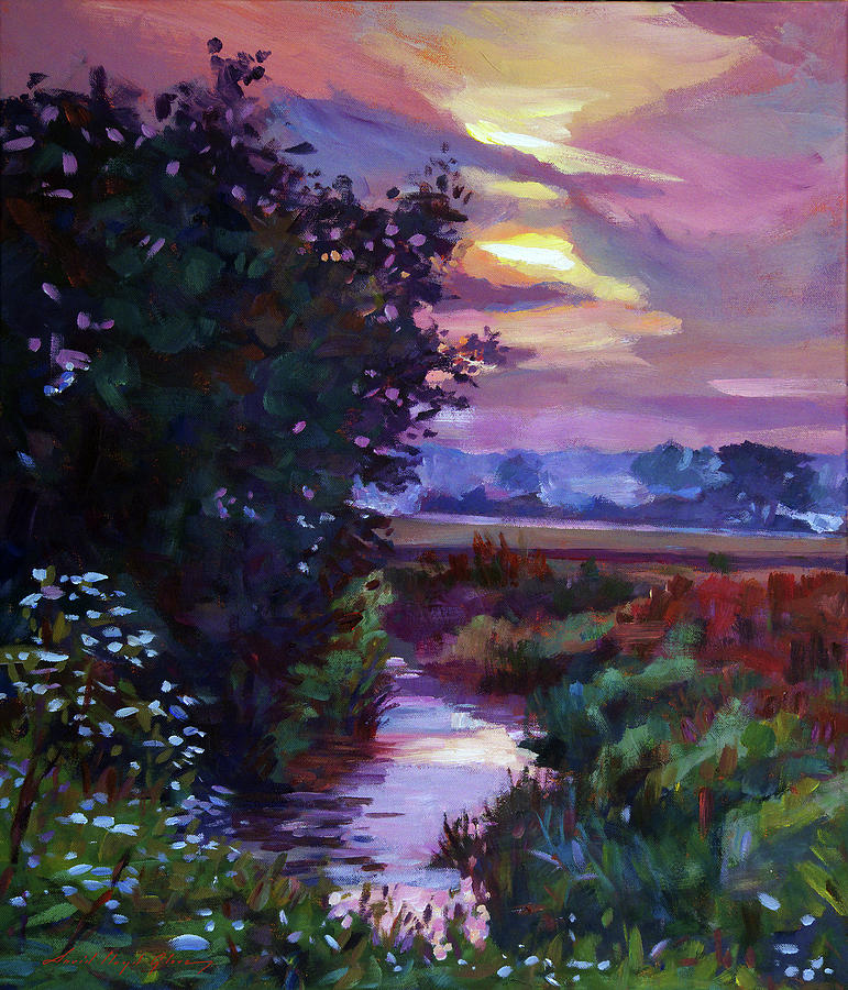 Pastoral Dawn Painting by David Lloyd Glover