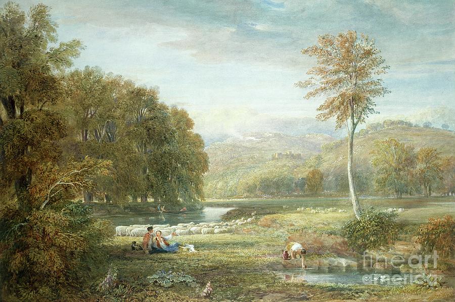 Pastoral Scene Painting by David Cox