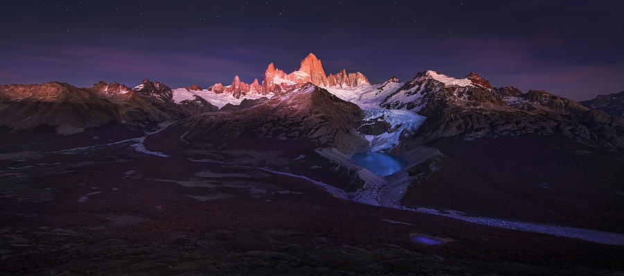 Mountain Photograph - Patagonia Moonlight by Yan Zhang