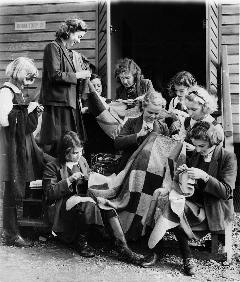 Patchwork Evacuees Photograph by Fox Photos