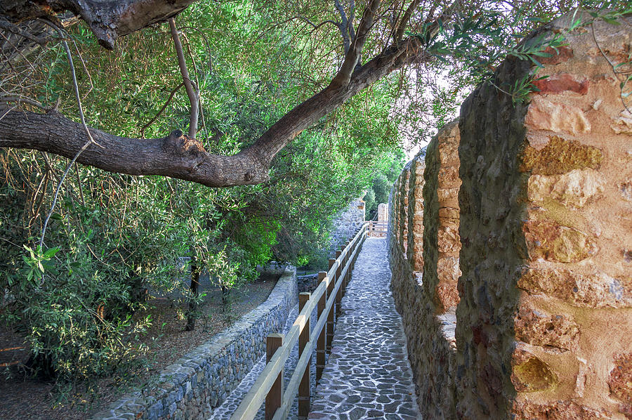 Path along the castle wall in Alanya Photograph by Sun Travels