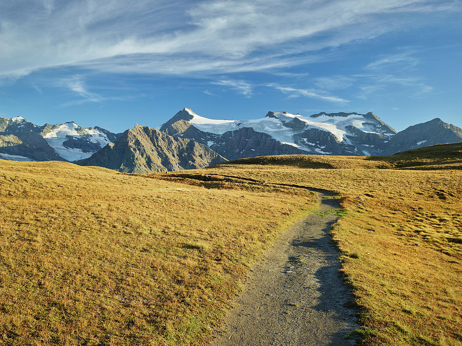Path On The Plan Des Eaux, L'albaron, Bonneval-sur-arc, Vanoise National Park, Savoy, France Photograph by Rainer Mirau