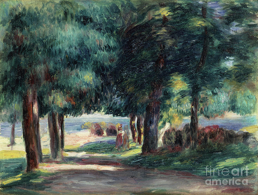 Path Under The Trees, 1885 By Renoir Painting by Pierre Auguste Renoir
