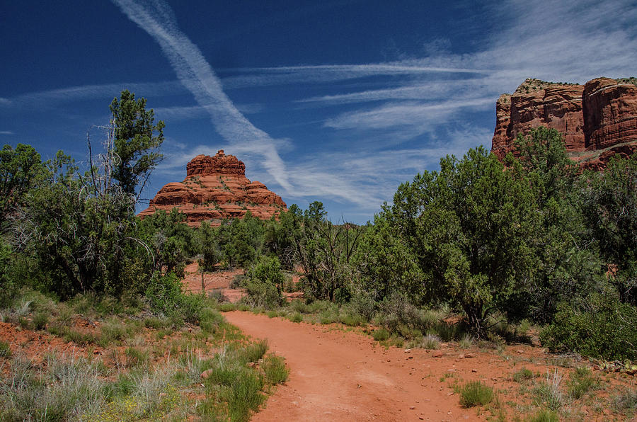 Pathway to Courthouse Butte Photograph by Douglas Wielfaert