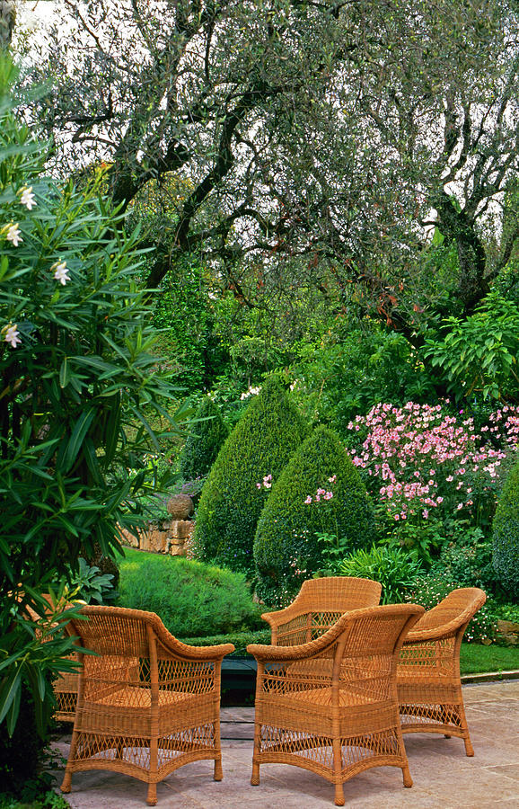 Patio Seating Area Photograph by Richard Felber Patio Seating Area Photograph by Richard Felber