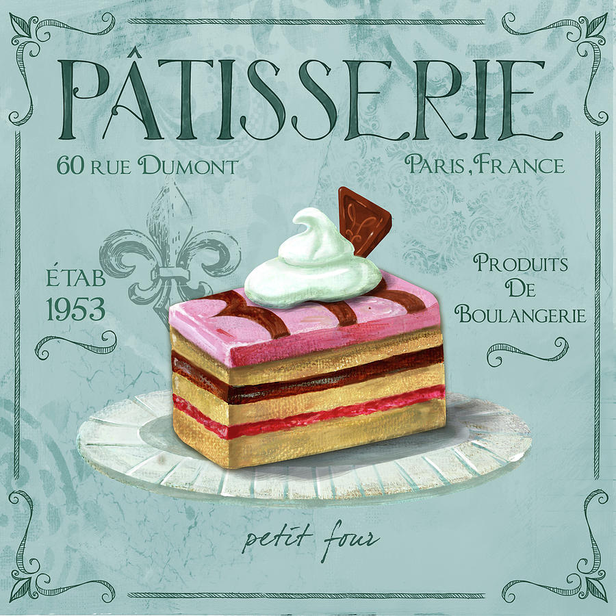 Typography Mixed Media - Patisserie 2 by Fiona Stokes-gilbert