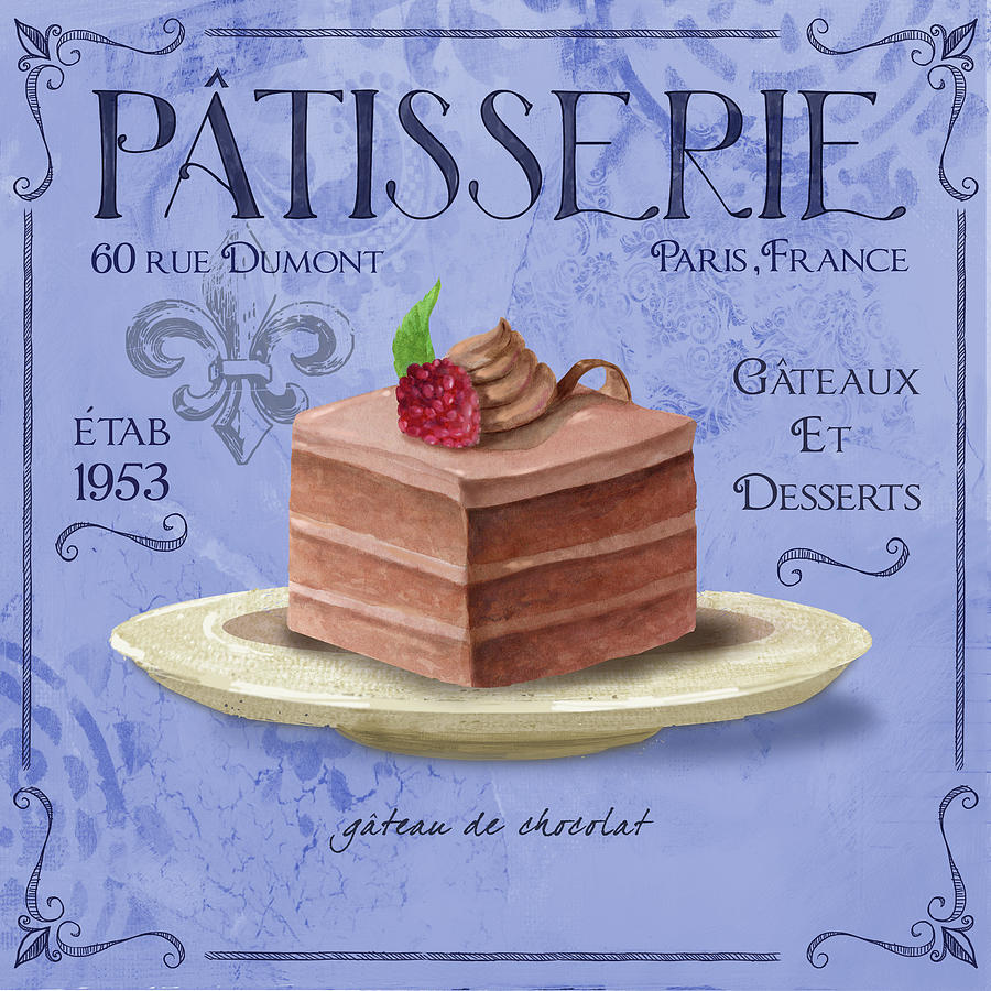 Typography Mixed Media - Patisserie 6 by Fiona Stokes-gilbert