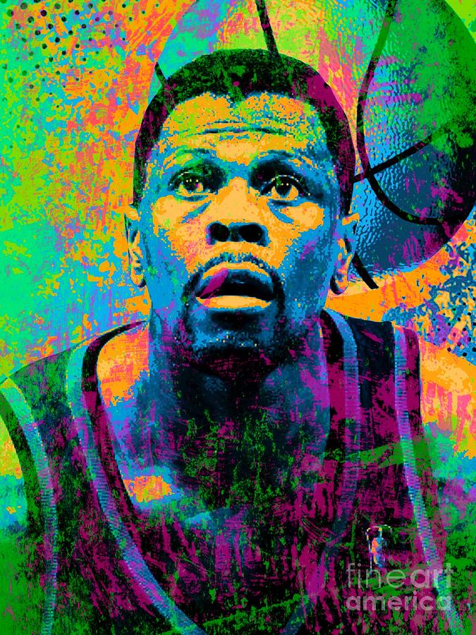 Patrick Ewing - The New York Knicks Digital Art by Jonathan Palgon