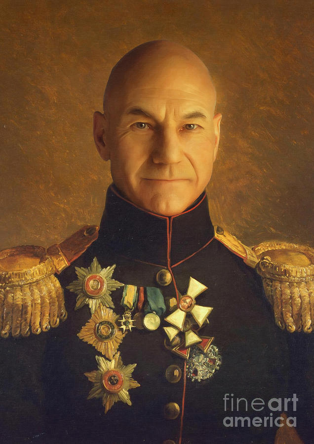 Patrick Stewart Digital Art - Patrick Stewart Portrait by Vintage Arts Patrick Stewart Digital Art - Patrick Stewart Portrait by Vintage Arts